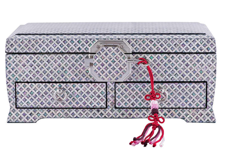 Diamond Chilbo Pattern 2-Drawer Jewelry Chest by Park In-ho