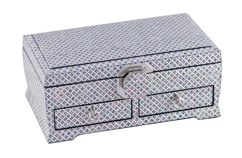 Diamond Chilbo Pattern 2-Drawer Jewelry Chest by Park In-ho