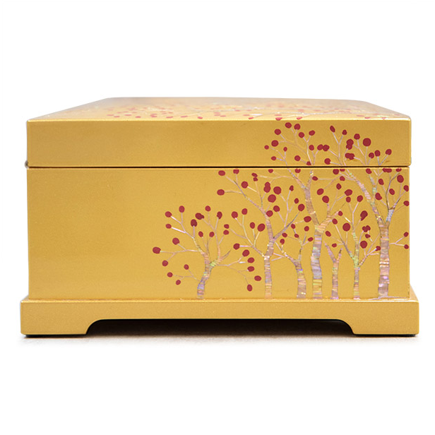 Golden Spring Najeonchilgi Lacquer Jewelry Box by Jang Chun-cheol (2-Tier)