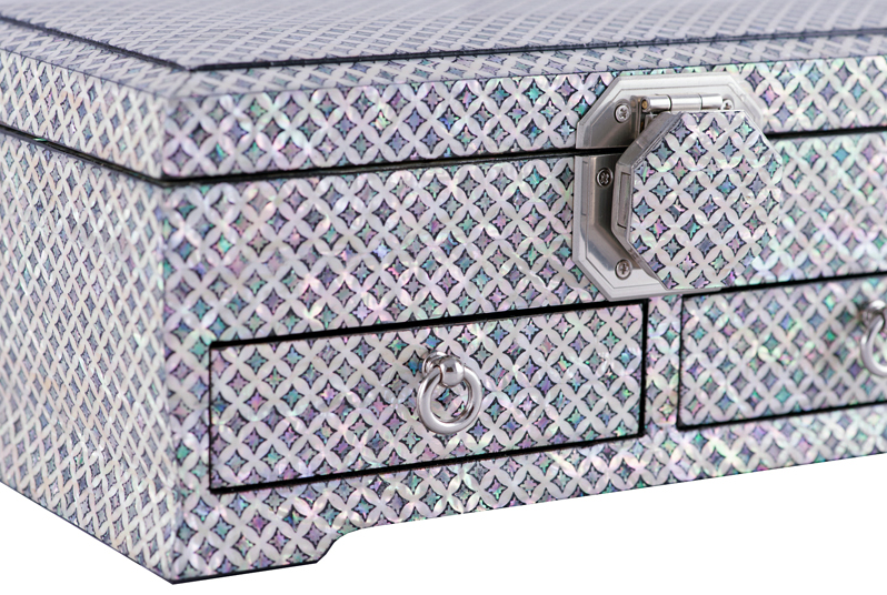 Diamond Chilbo Pattern 2-Drawer Jewelry Chest by Park In-ho