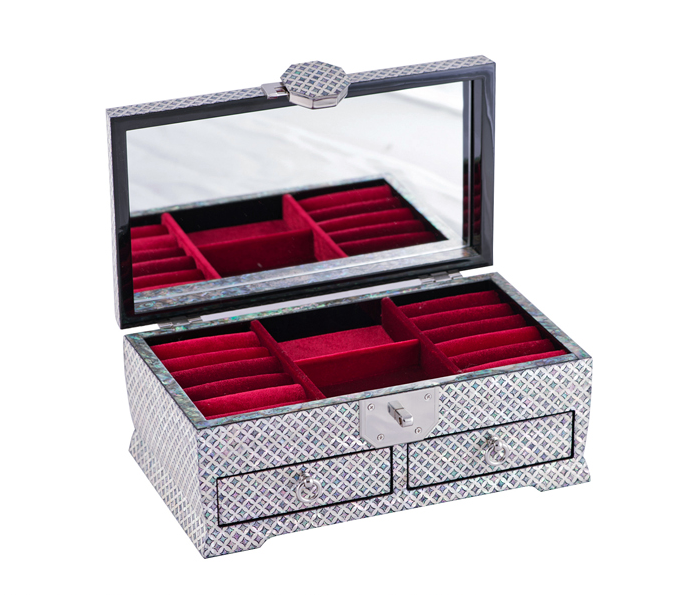 Diamond Chilbo Pattern 2-Drawer Jewelry Chest by Park In-ho