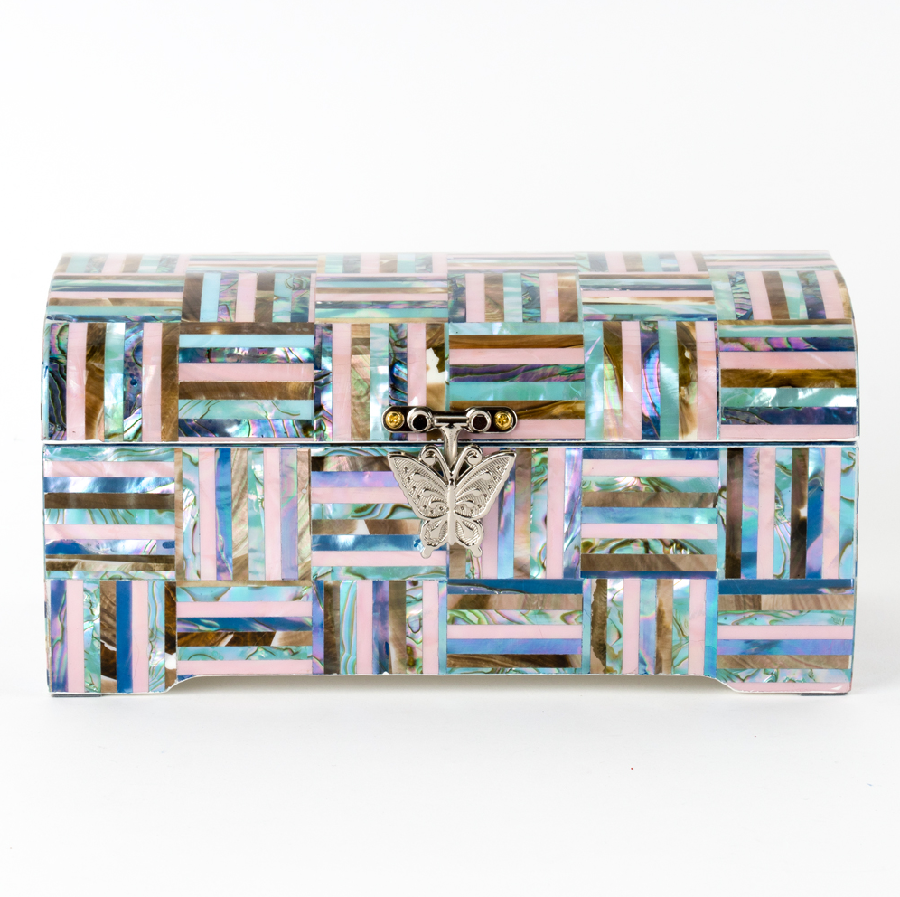 Premium "Rainbow Najeonchilgi 2-Tier Jewelry Box by Park In-ho (18cm)