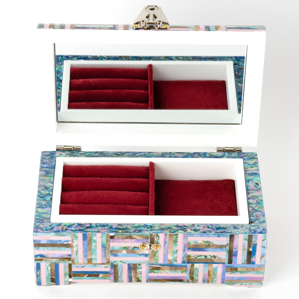 Premium "Rainbow Najeonchilgi 2-Tier Jewelry Box by Park In-ho (18cm)