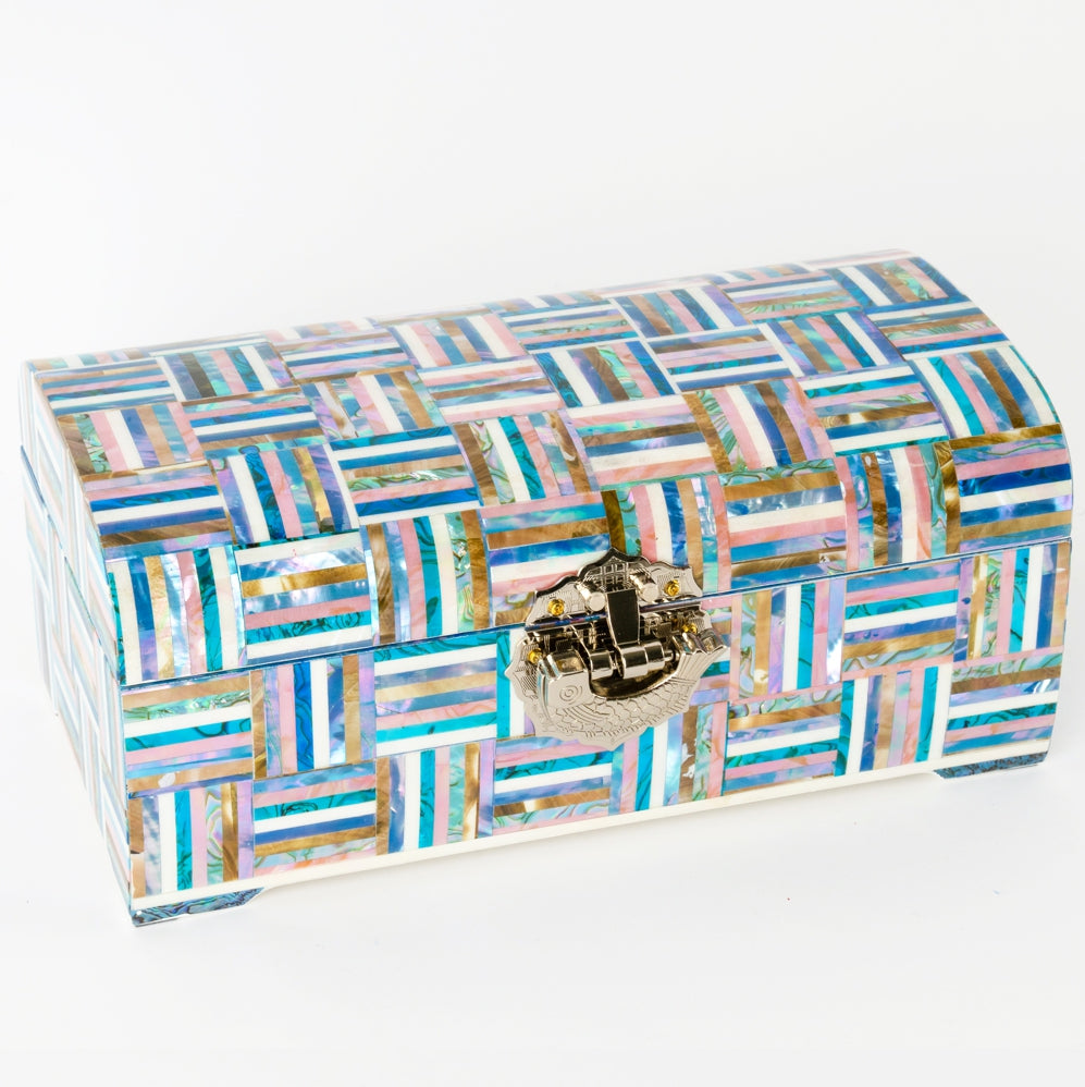 Premium Rainbow Najeonchilgi 2-Tier Jewelry Box by Park In-ho (24cm)