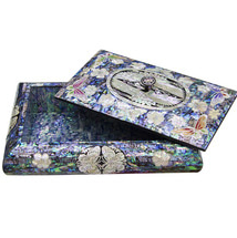 Crane & Butterfly Mother-of-Pearl Keepsake Box by Park In-ho