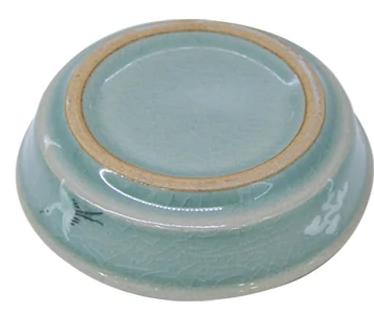 Traditional Celadon Tea Cup Set - Cloud & Crane Design (2-Person Set)