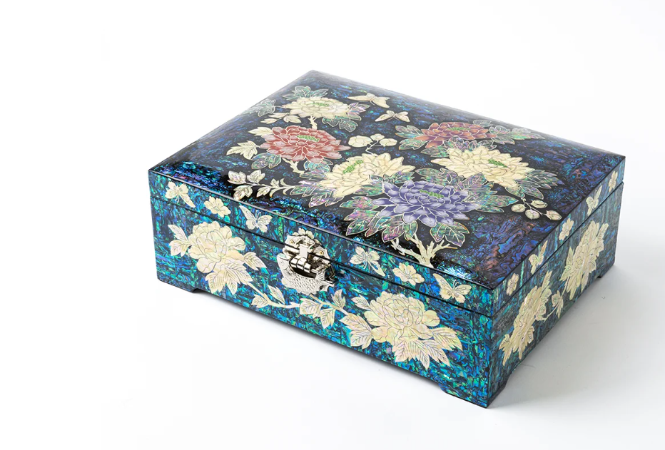 Premium Najeonchilgi Jewelry Peony Jewelry & Document Box (34cm)