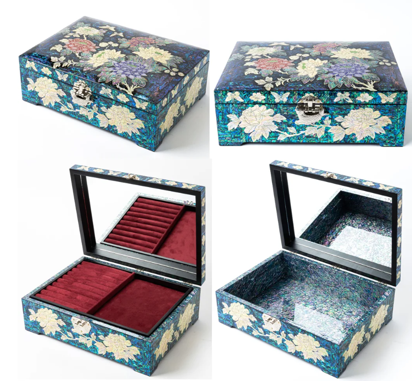 Premium Najeonchilgi Jewelry Peony Jewelry & Document Box (34cm)