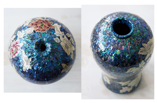 Premium Najeonchilgi Peony Vases by Park In-ho (Set of 3 Decorative Bottles)