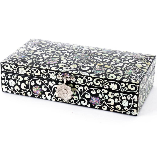 Chrysanthemum Arabesque Najeonchilgi Gift Box (23cm) - for Jewelry & Valuables
