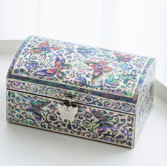 Najeonchilgi Lacquer Ring Box - Pine & Crane Design