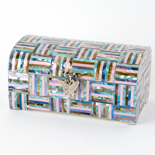 Premium "Rainbow Najeonchilgi 2-Tier Jewelry Box by Park In-ho (18cm)