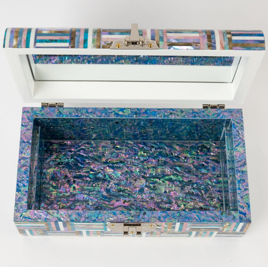 Premium Rainbow Najeonchilgi 2-Tier Jewelry Box by Park In-ho (24cm)