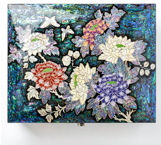 Premium Najeonchilgi Jewelry Peony Jewelry & Document Box (34cm)