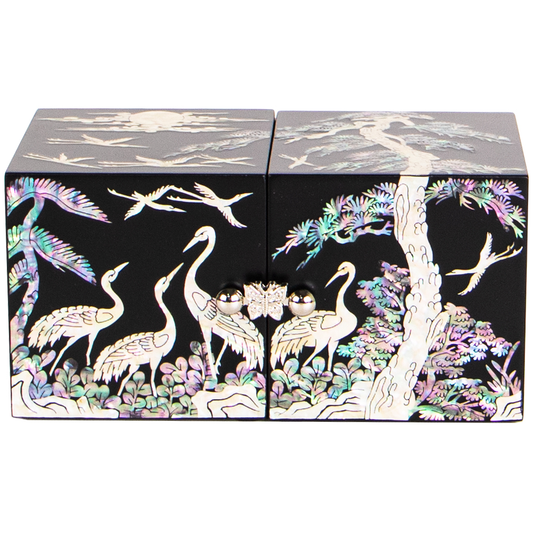 Najeonchilgi Twin Jewelry Box - Pine & Crane Design