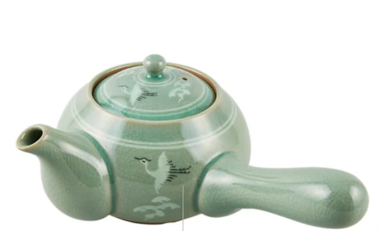 Celadon Cloud & Crane Tea Set for Five