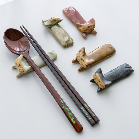 Handcrafted Ceramic Utensil Rest Set